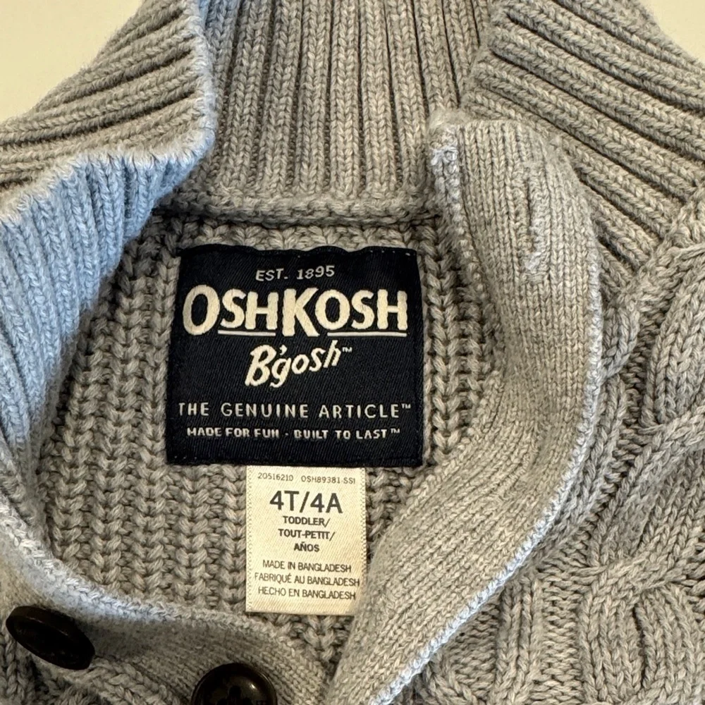 OshKosh BGosh Gray Cable Knit Sweater Kids